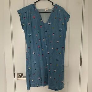 EUC Hanna Andersson Floral denim dress